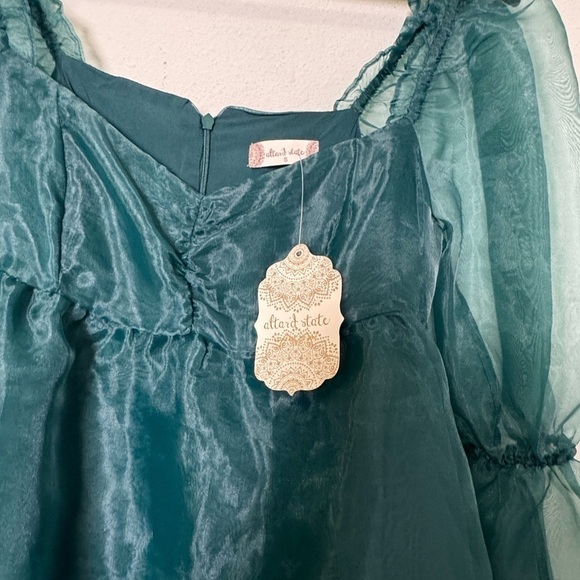 NWT Altar'd State Lunetta Dress in Hunter Green Size Small - Picture 5 of 12